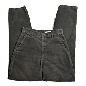 Eddie Bauer Pants Size 10 Corduroy Green High Waist Straight 100% Cotton 28x31